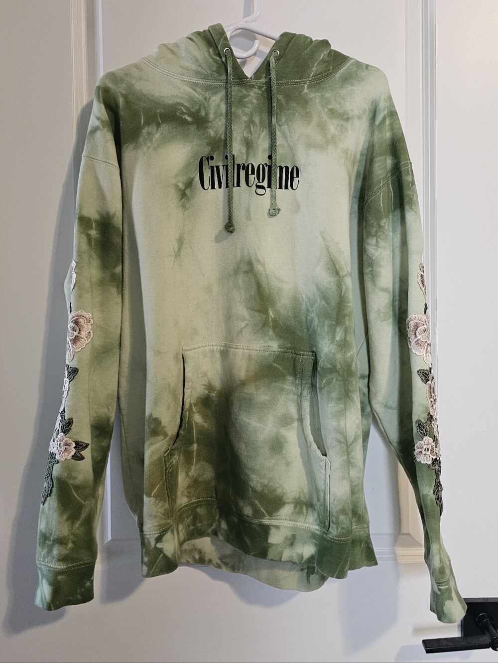 Civil Regime Green Marbled Roses Hoodie - Picture 8 of 9